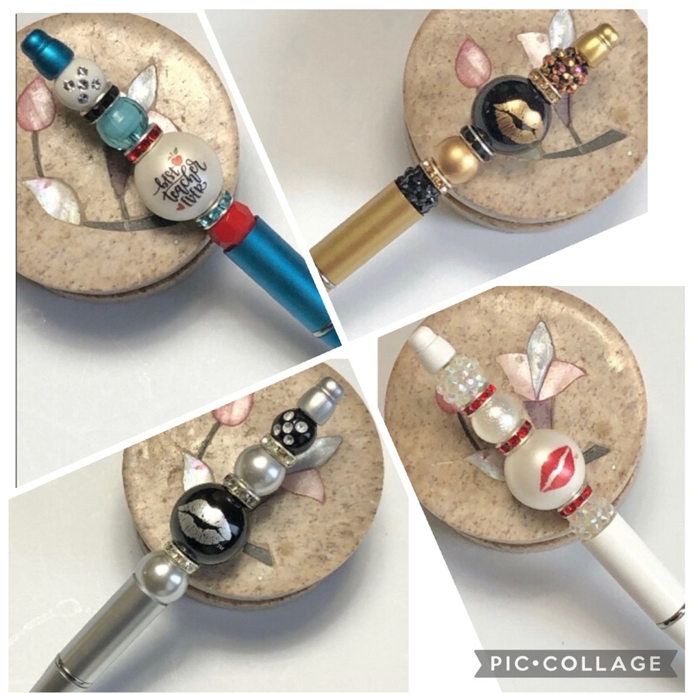 Stylish Beaded Pens Set lot of 4